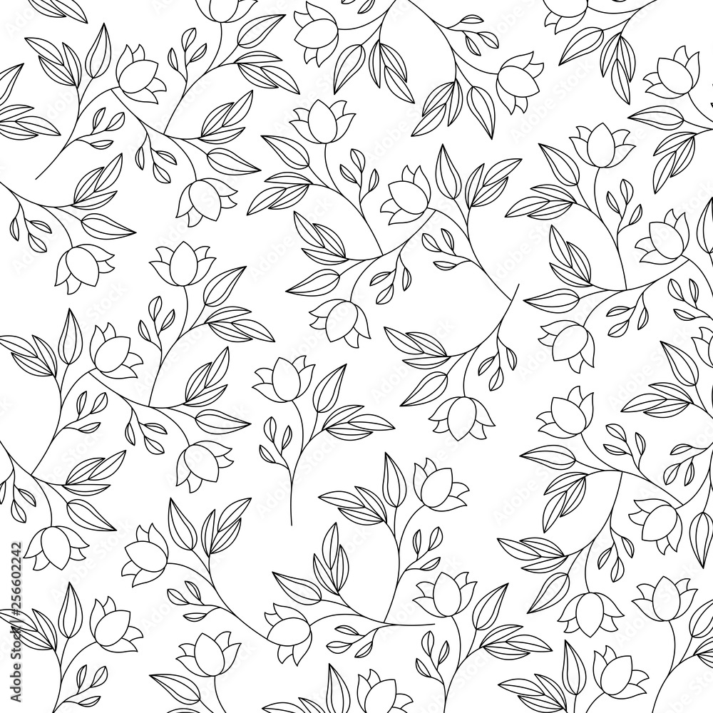 Flowers background vector drwing