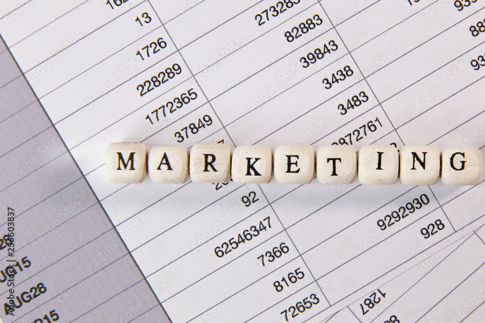The marketing word on wood cube business content image.. The marketing word on wood cube business content image..
