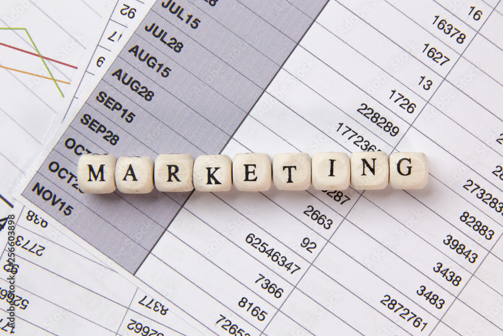 The marketing word on wood cube business content image.. The marketing word on wood cube business content image..