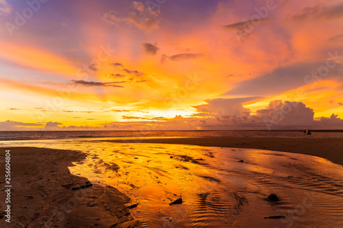 Beautiful sunset in Phuket sea southern of Thailand © sorraphurk