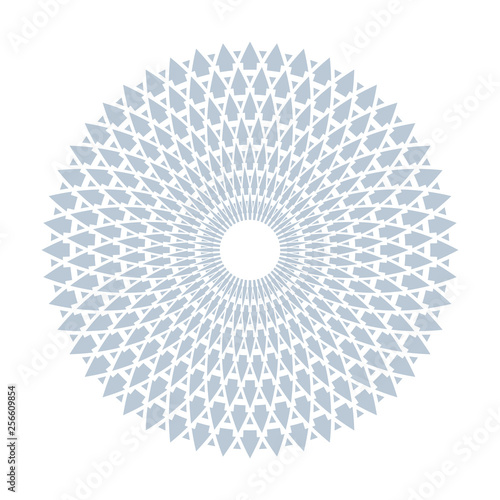 Circle design element. Round geometric pattern.