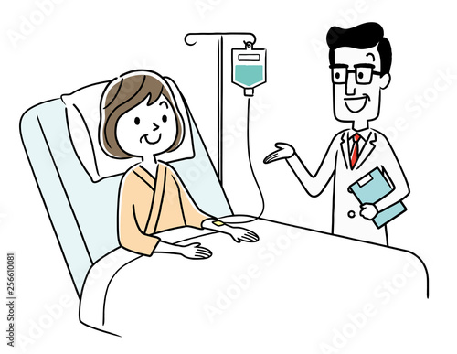 入院患者と医師