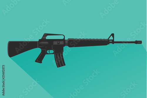 Legendary assault rifle vector illustration flat design. photo