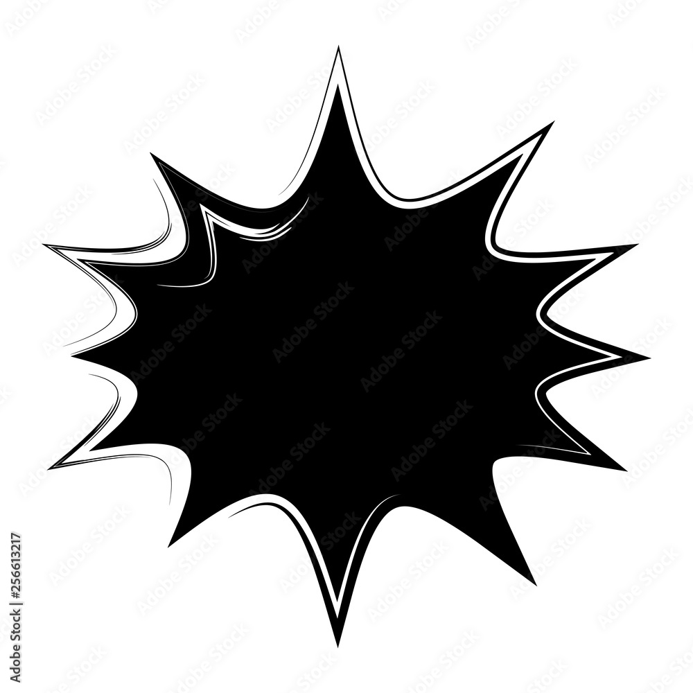 Cartoon comic speech bubble. Vector illustration and graphic elements, template, isolated, vector on white background Cartoon comic speech bubble. Vector illustration and graphic elements, template, isolated, vector on white background