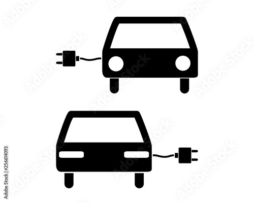 Elektroauto auf weiß