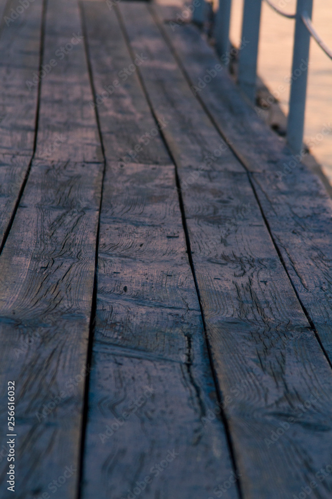 wooden road into the distance. old wood bridge pier with nobody. backgroud wooden road into the distance. old wood bridge pier with nobody. backgroud