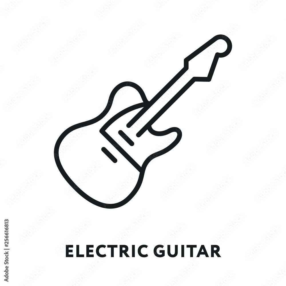 Electric Rock Guitar Bass. Vector Flat Line Icon Icon. Cute Small Pictogram. Electric Rock Guitar Bass. Vector Flat Line Icon Icon. Cute Small Pictogram.