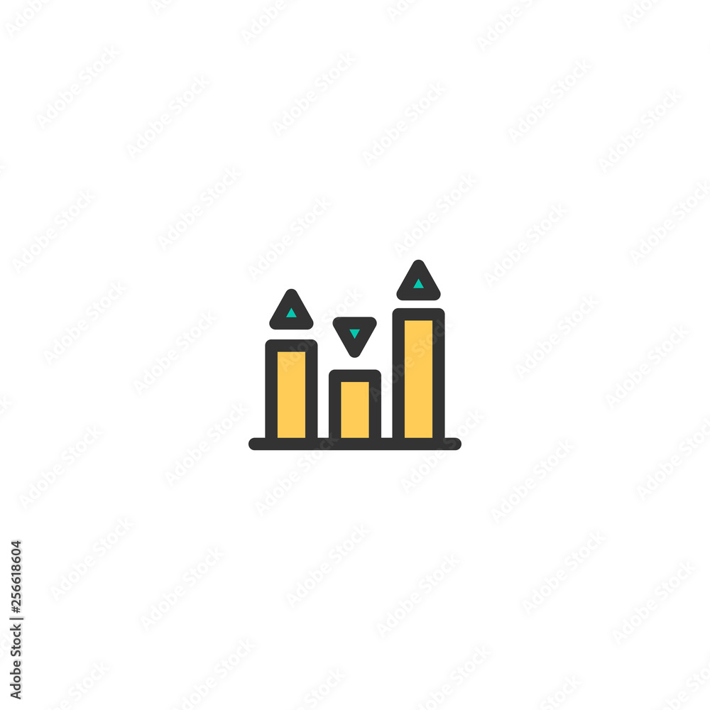 Bar graph icon design. e-commerce icon vector design Bar graph icon design. e-commerce icon vector design
