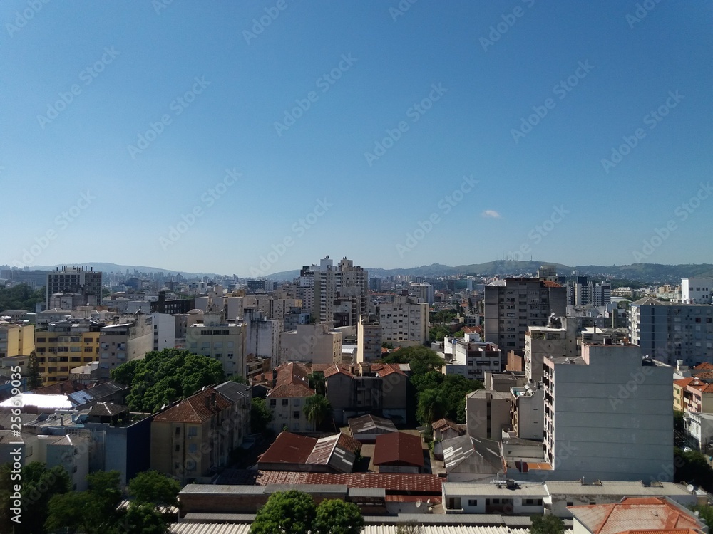 city of Porto Alegre panoramic view, state of Rio Grande do Sul, Brazil