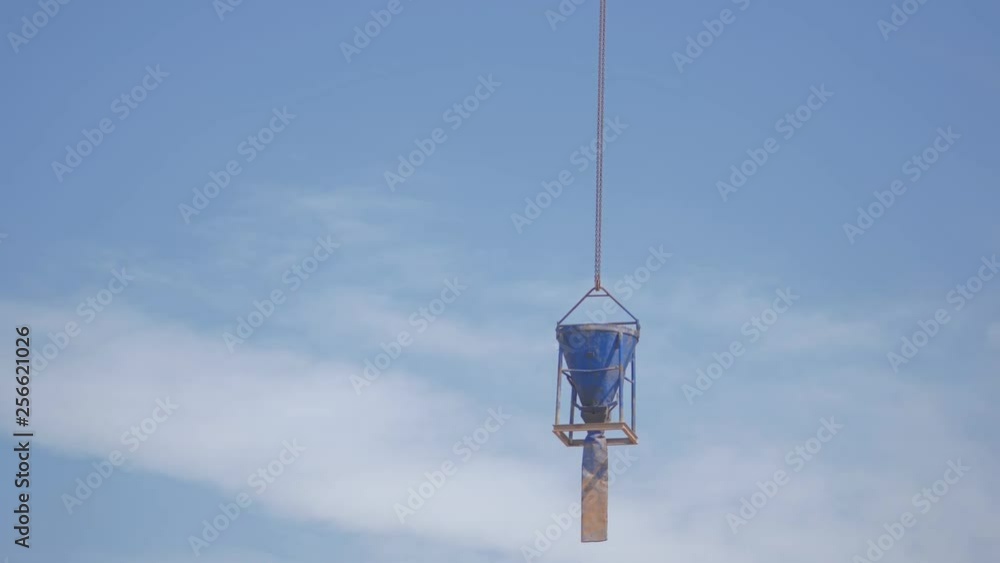Construction crane work on construction site Construction crane work on construction site