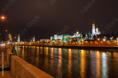 Photography moscow kremlin at night