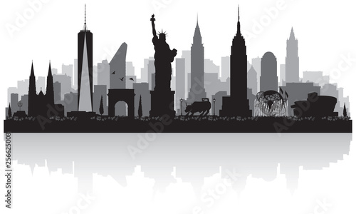 New York city skyline silhouette