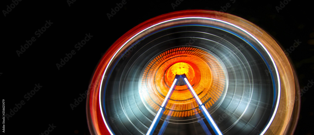 Naklejka premium giant ferris wheel motion lights, munich oktoberfest