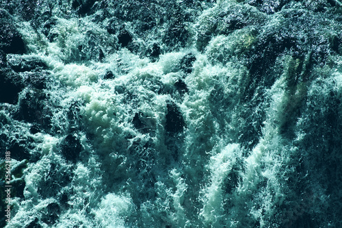 Abstract image of water fall splash, color filter applied