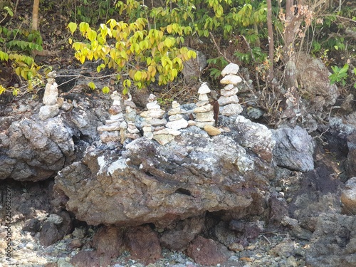 stone rock formation at beach forest thailand koh yao noi