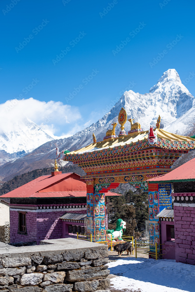 Tengboche-Monastery-Nepal,everest-base-camp-trek-route タンボチェ僧院