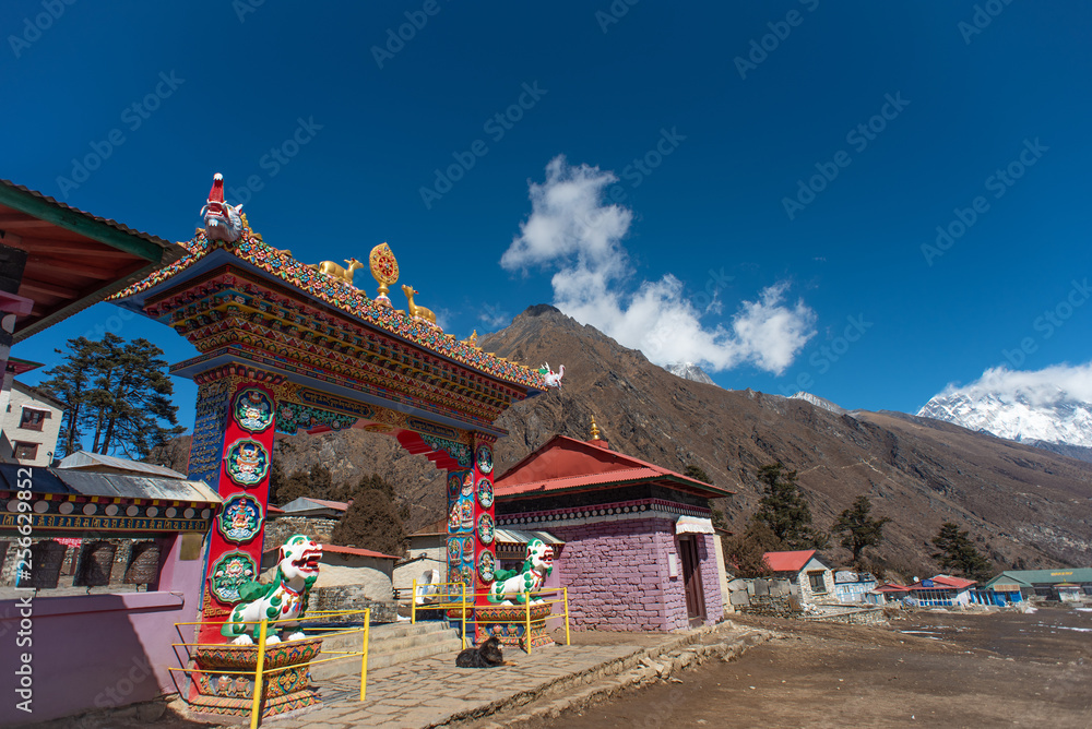 Fototapeta premium エベレスト街道 タンボチェ僧院 ヒマラヤ山脈 Himalaya Nepal