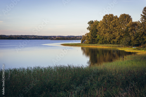 Lake Lapalickie in Garcz village in Kashubian lakeland region of Poland photo