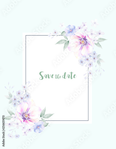 Beautiful hand drawn watercolor flower for your design and greeting cards for the holiday