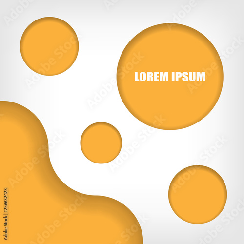 abstract 3D background  on orange background  vector illustration - Vector