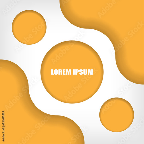 abstract 3D background, on orange background, vector illustration - Vector
