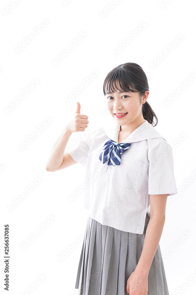 OKサインをする学生