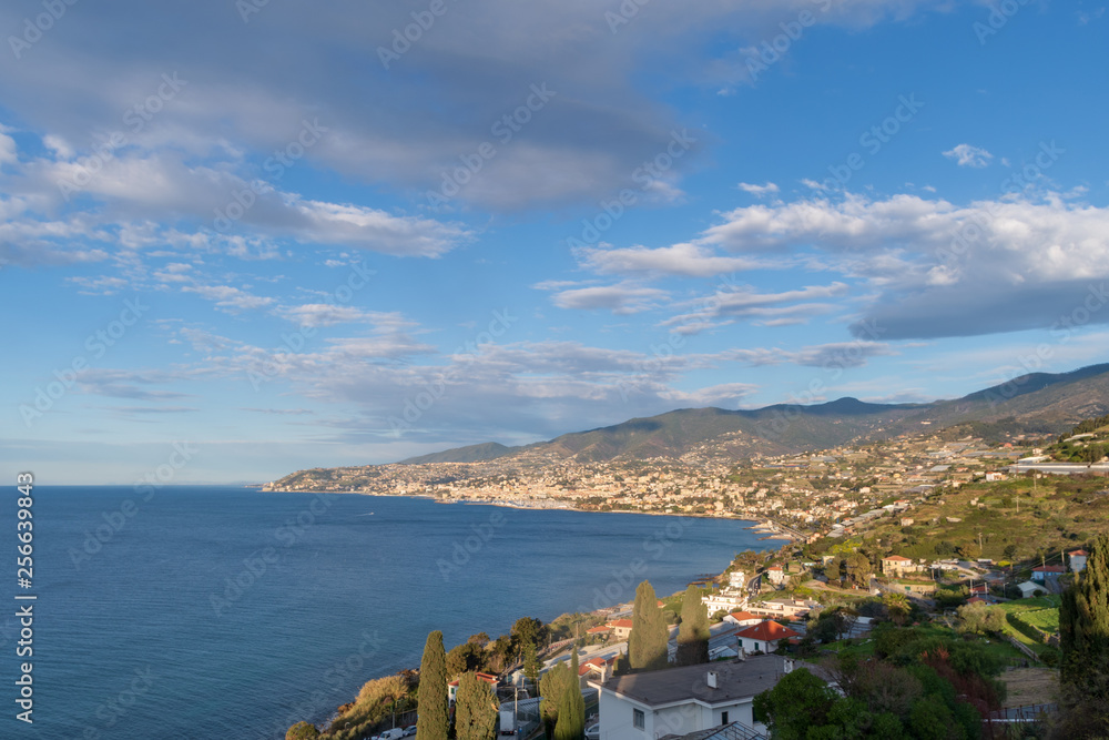Italy, Sanremo, high angle view