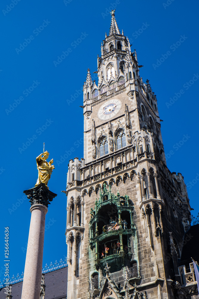 famous munich city hall at the marienplatz - germany - bavaria