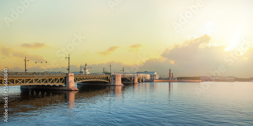St. Petersburg. Russia. Peter and Paul Fortress at dawn. Early morning in Petersburg.