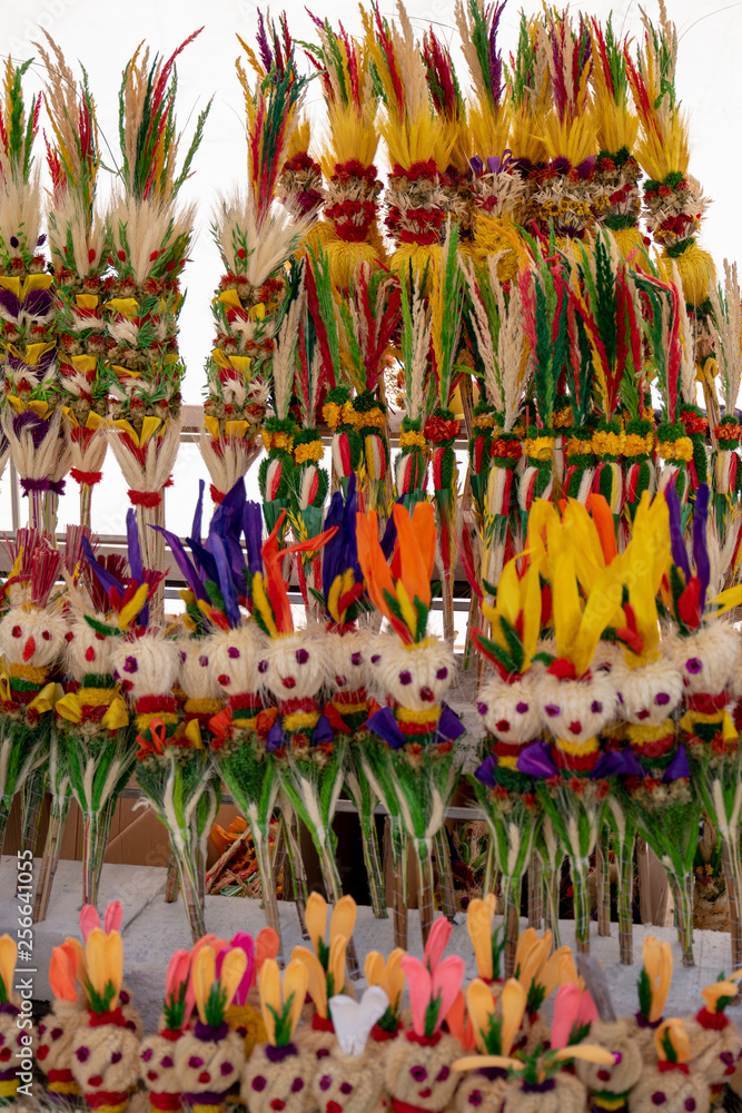 Traditional Easter decorative palm bouquets