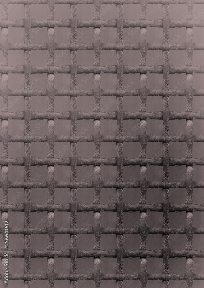 Naklejka premium the texture of the metal and the iron cage bars