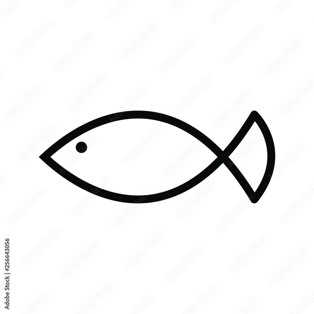 Fish icon isolated Fish icon isolated