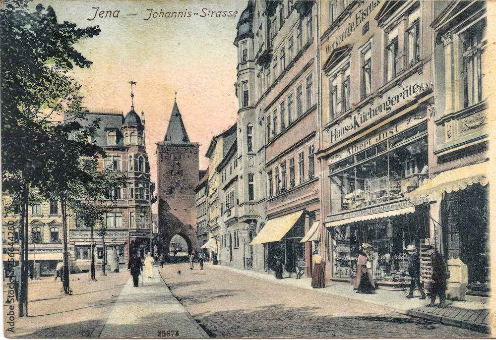 Straßenszene in Jena anno 1910 // Jena street scene in 1910