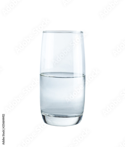 Glass of clean water isolated on white background
