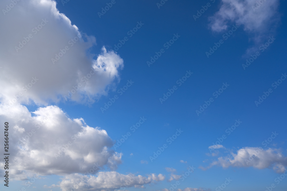 Fototapeta premium Blue summer sky with white clouds