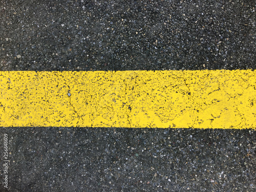 Wallpaper Mural grey asphalt with yellow line Torontodigital.ca