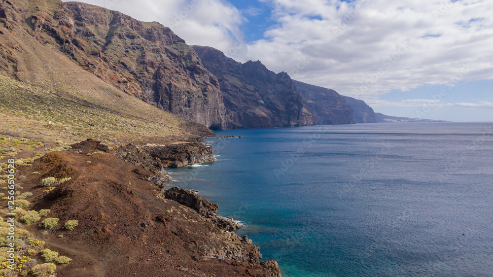 Top view of a coast. The buildings of the island of Tenerife, Canary Islands, Spain. Top view of a coast. The buildings of the island of Tenerife, Canary Islands, Spain.