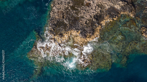 Top view of a stones. Island of Tenerife, Canary Islands, Spain.