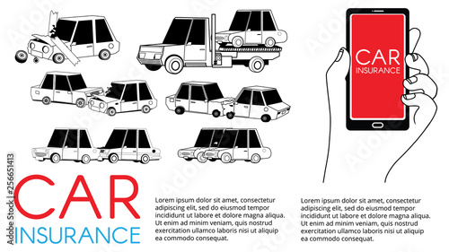 Car crash accidents by stripe line