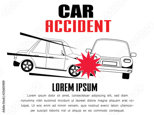Cars involved in a car wreck.