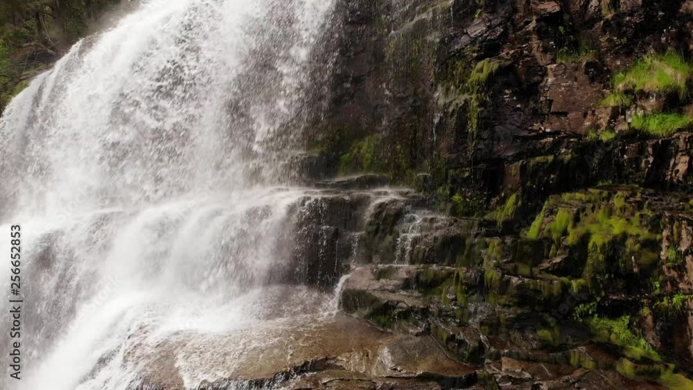Svandalsfossen in Norway, waterfall in norwegian mountains. National tourist Ryfylke route Svandalsfossen in Norway, waterfall in norwegian mountains. National tourist Ryfylke route