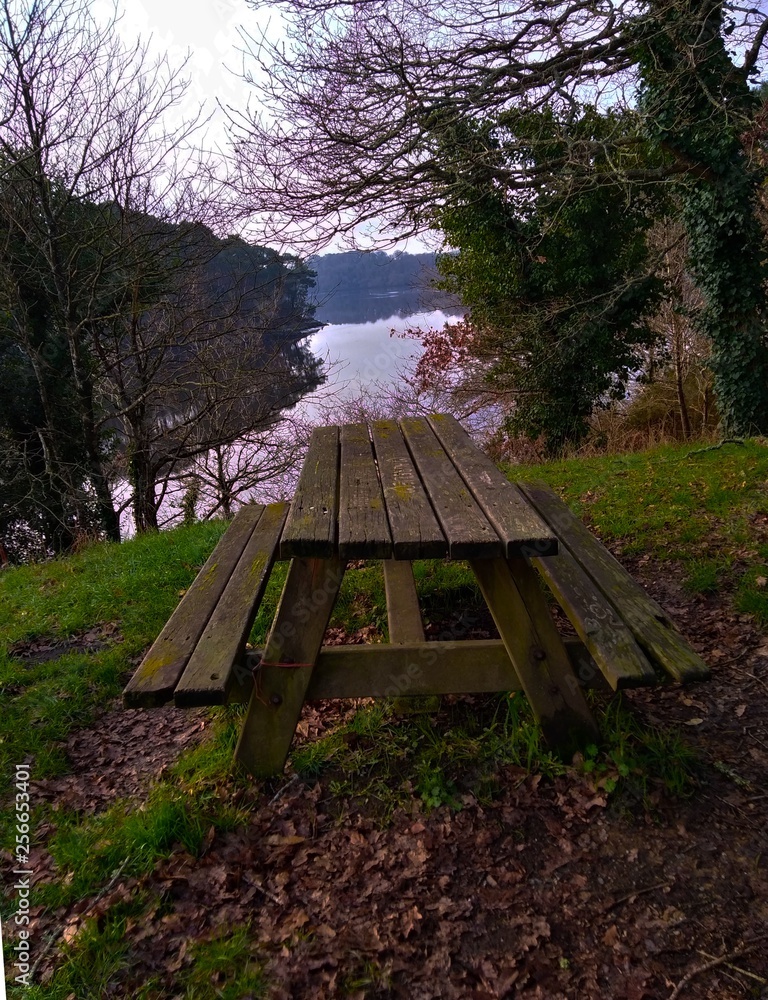 Fototapeta premium petite pause en bord de rivière