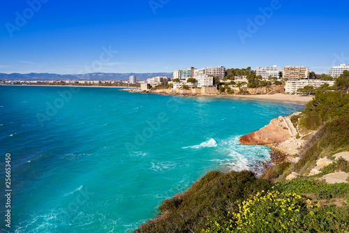 Fototapeta Naklejka Na Ścianę i Meble -  Cala Llenguadets Salou Platja beach Tarragona
