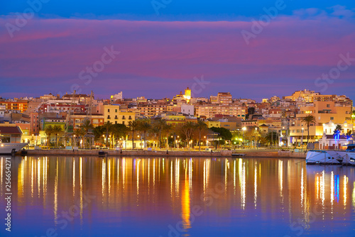 Tarragona port sunset in Catalonia © lunamarina
