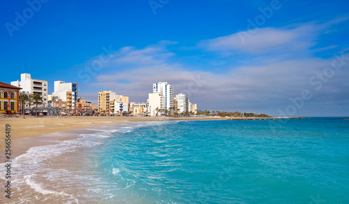 Fototapeta Naklejka Na Ścianę i Meble -  Vinaroz Playa del Forti beach in Castellon