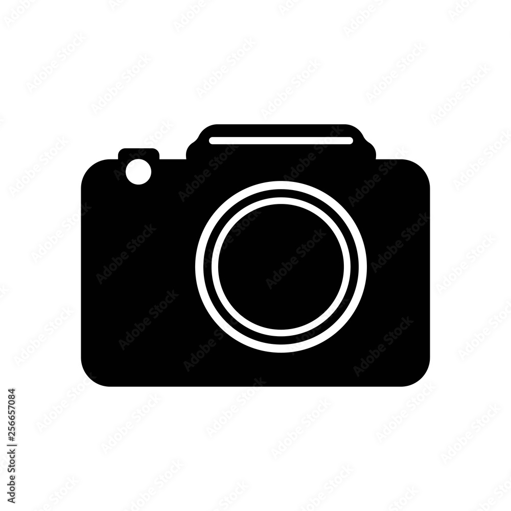 Camera Icon. Camera symbol for your web site design, black and white Camera Icon. Camera symbol for your web site design, black and white