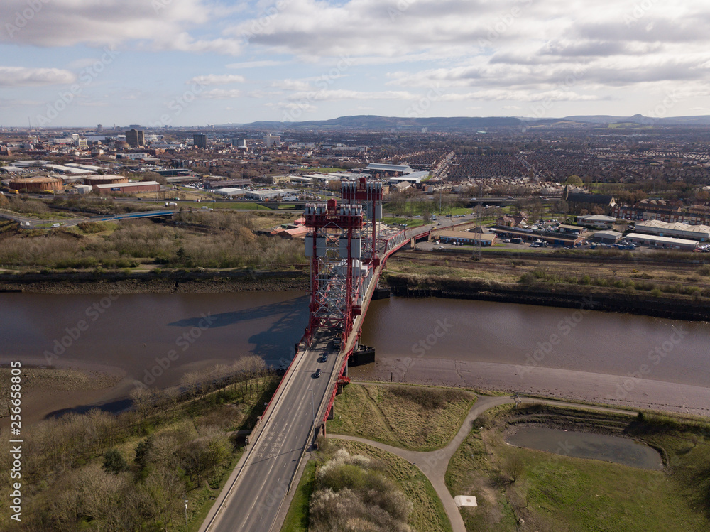 The Newport Bridge that connects Middlesbrough and Stockton on Tees and bridges the River Tees in Teesside