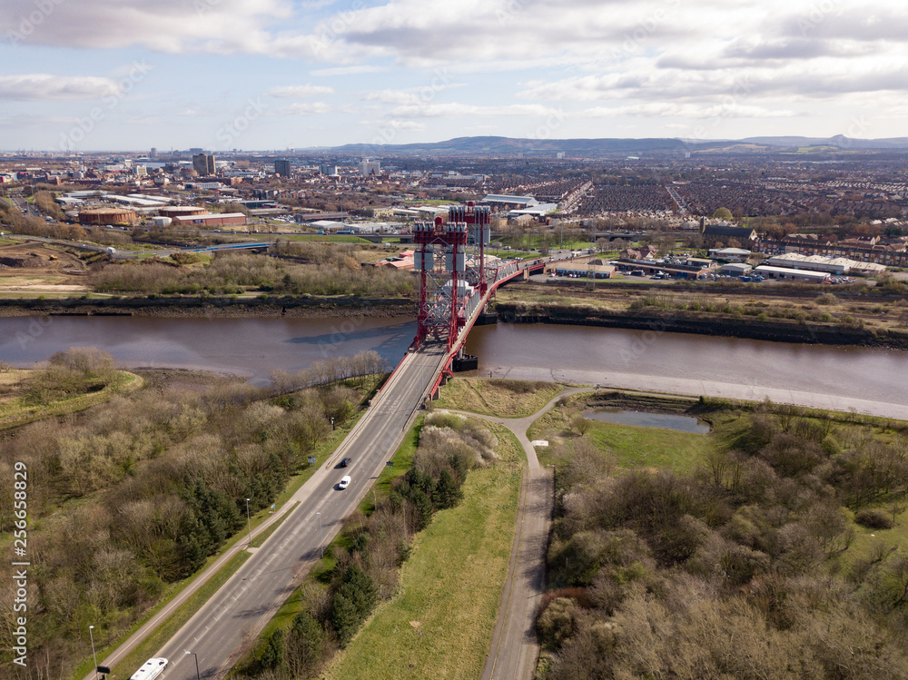 The Newport Bridge that connects Middlesbrough and Stockton on Tees and bridges the River Tees in Teesside