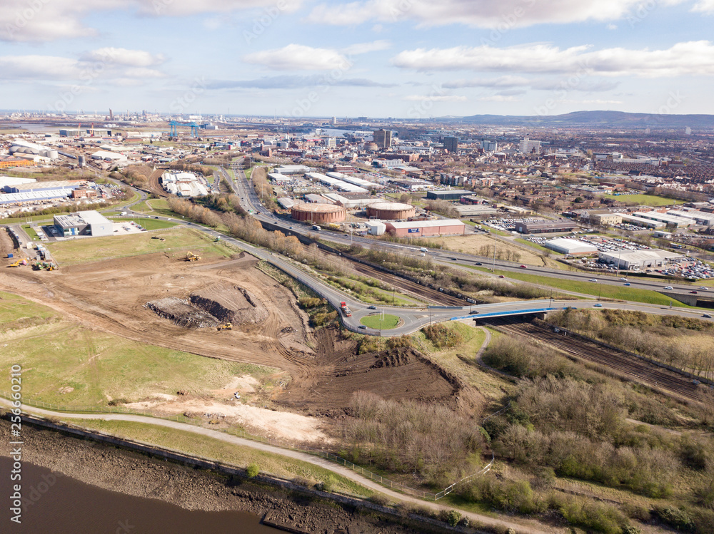 The industrial area of Middlesbrough on the banks of the River tees. A area of regeneration. The industrial area of Middlesbrough on the banks of the River tees. A area of regeneration.