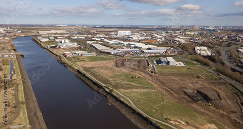 The industrial area of Middlesbrough on the banks of the River tees. A area of regeneration.